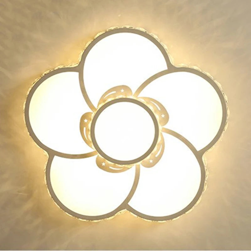 plafonnier led design moderne simple éclairage décoratif fleur chaude romantique