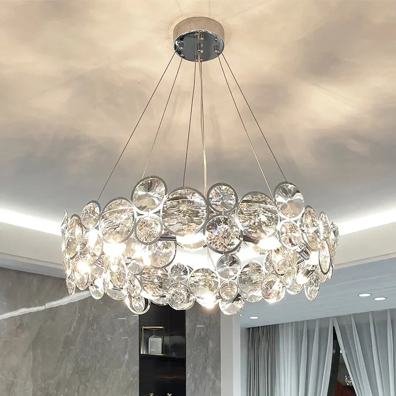 lustre en cristal moderne style nordique pour intérieur luxueux