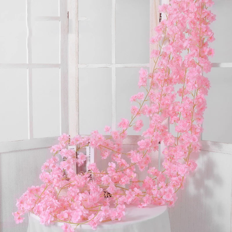 guirlande de fleurs artificielles pour décoration de mariage et intérieur