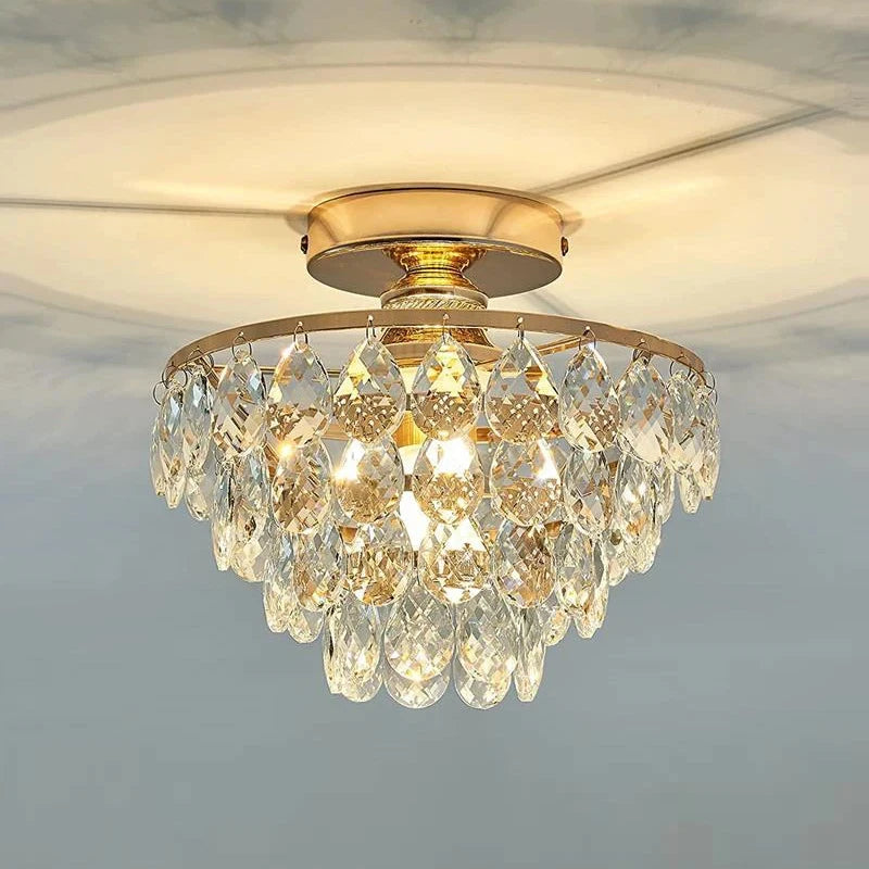 plafonnier moderne en cristal pour intérieur élégant et raffiné