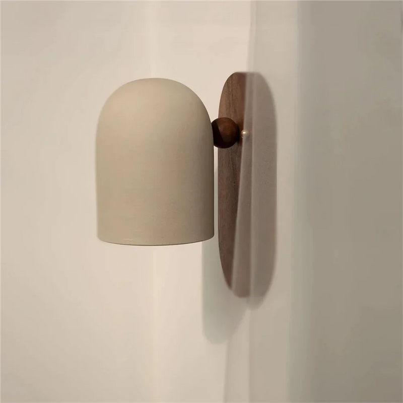 Walnut Wood Iron, Simple Modern Wabi-sabi style, Wall Sconce for Bedroom, Bedside, Living, Dining Room, Corridor Aisle