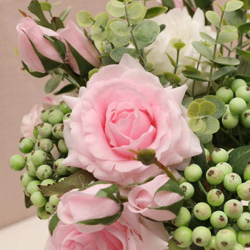 bouquet de roses artificielles pour mariage et décoration