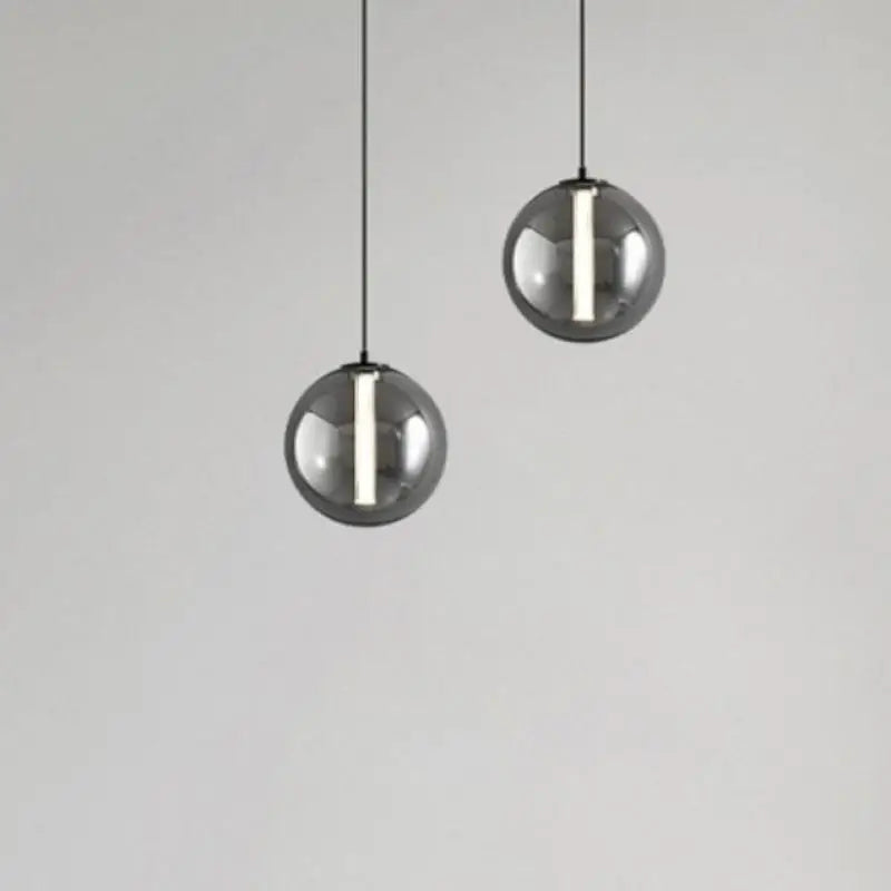 suspension en verre fumé lampe design pour restaurant et café