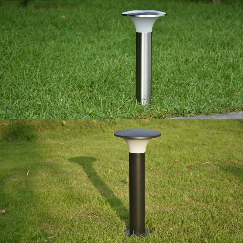 lampe de jardin ronde à led en acier inoxydable pour éclairage extérieur