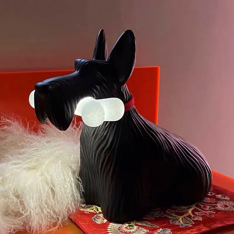 lampe de bureau en résine chien dessin animé décoration intérieure enfant