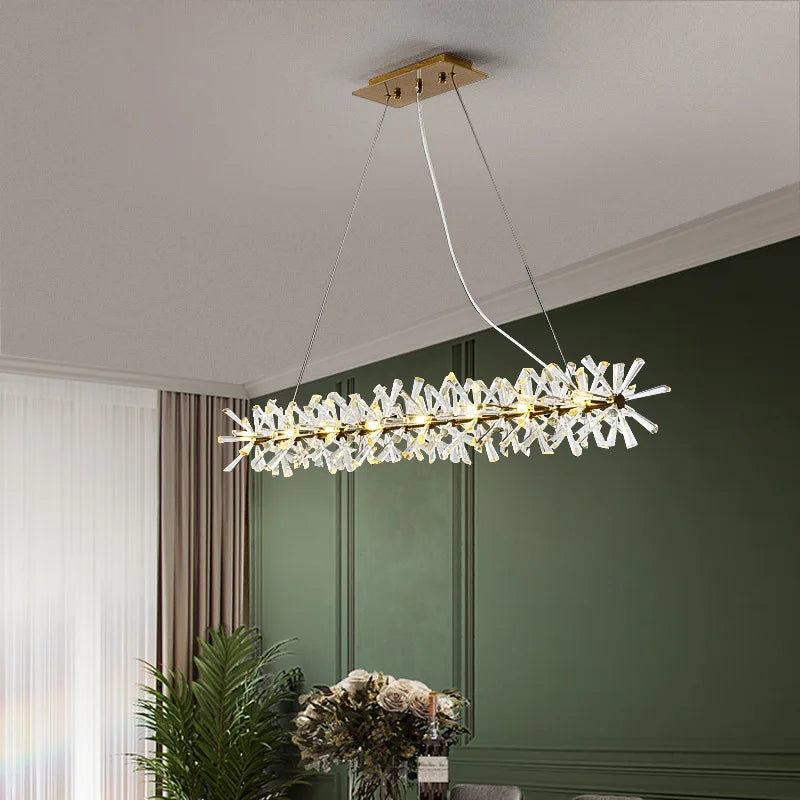 lustre en cristal moderne design créatif lumineux pour intérieur élégant