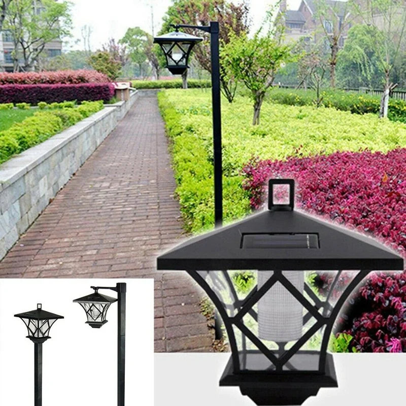 lampadaire de jardin solaire à led décoratif traditionnel