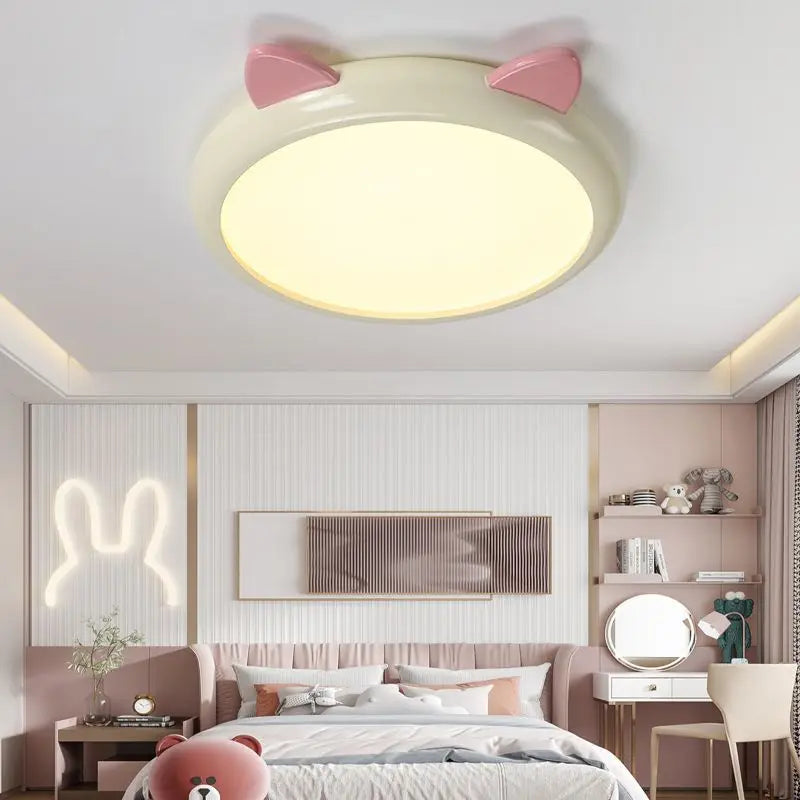 plafonnier mignon pour chambre d'enfant avec chat animal