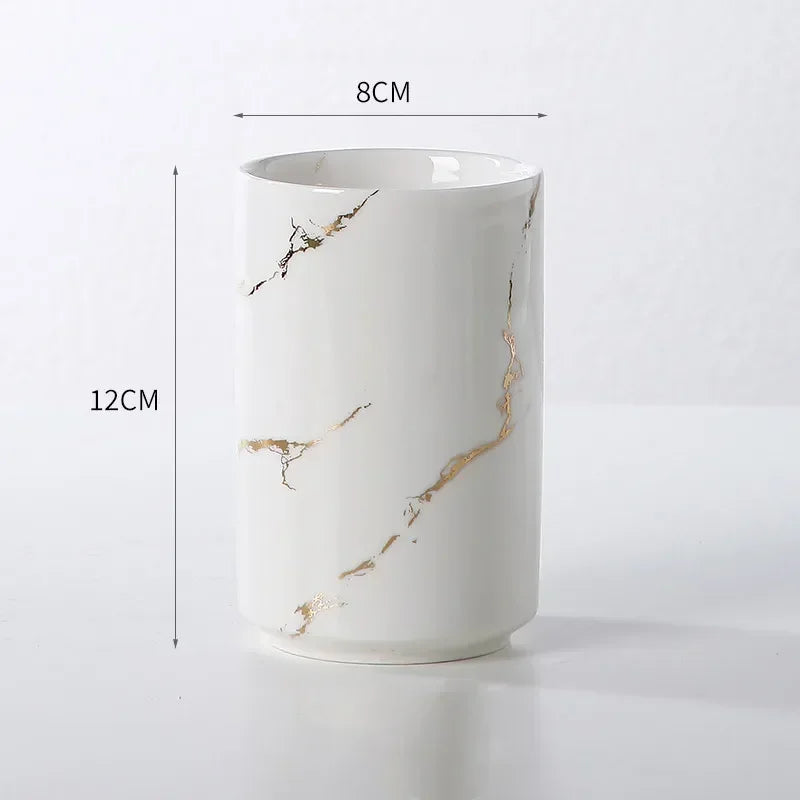 tasse en céramique pour couple porte-brosse à dents et rangement