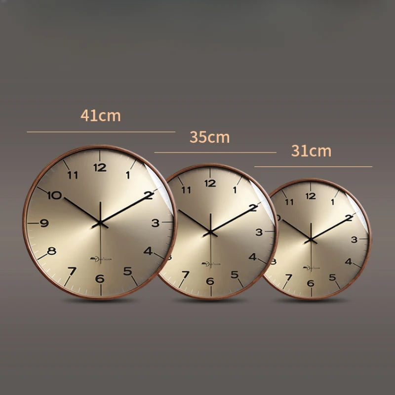 horloge murale moderne en bois massif pour décoration intérieure