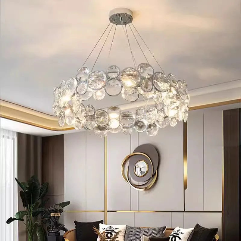 lustre en cristal moderne style nordique pour intérieur luxueux