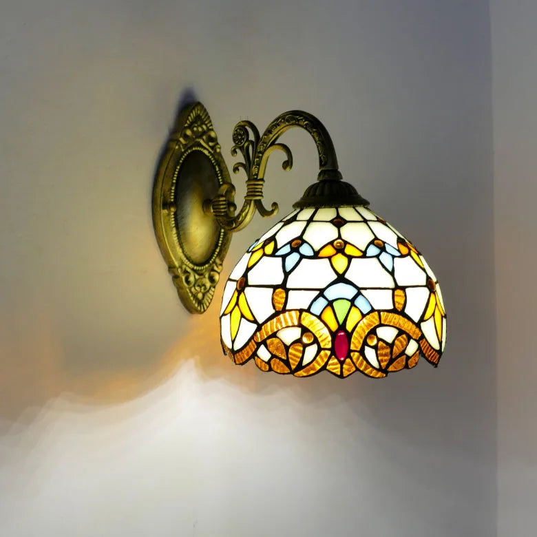 applique murale rétro méditerranéen led baroque tiffany