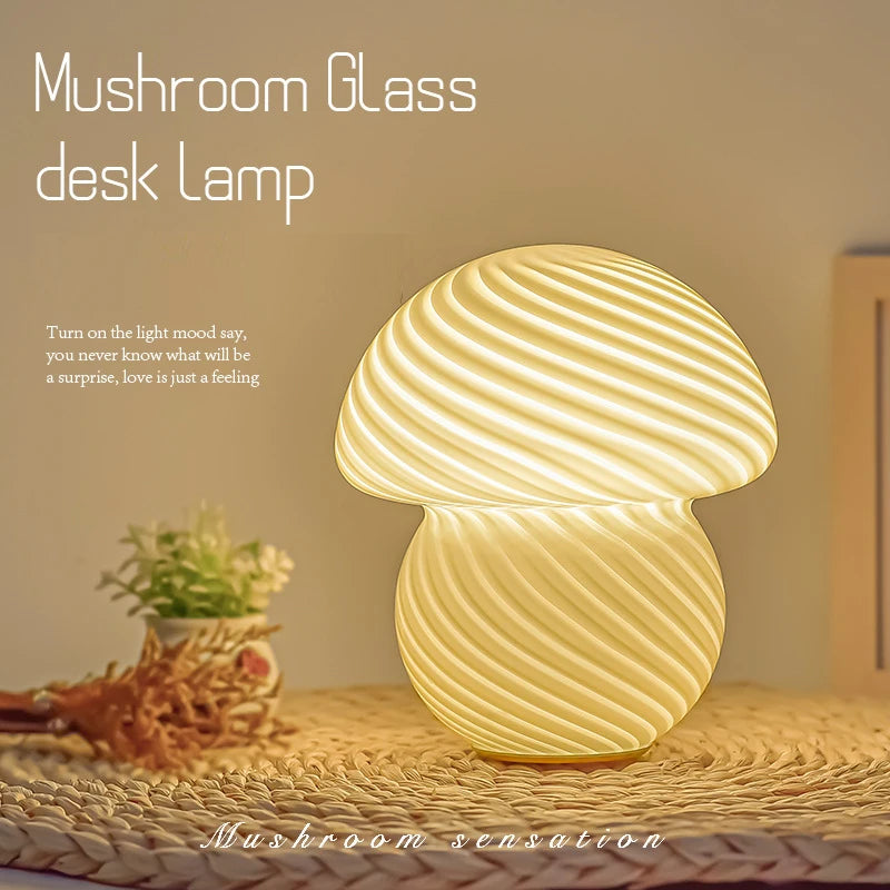 Champignon lampes de Table LED lampe de bureau veilleuse à intensité variable pour chambre Restaurant café atmosphère moderne décoration cadeaux