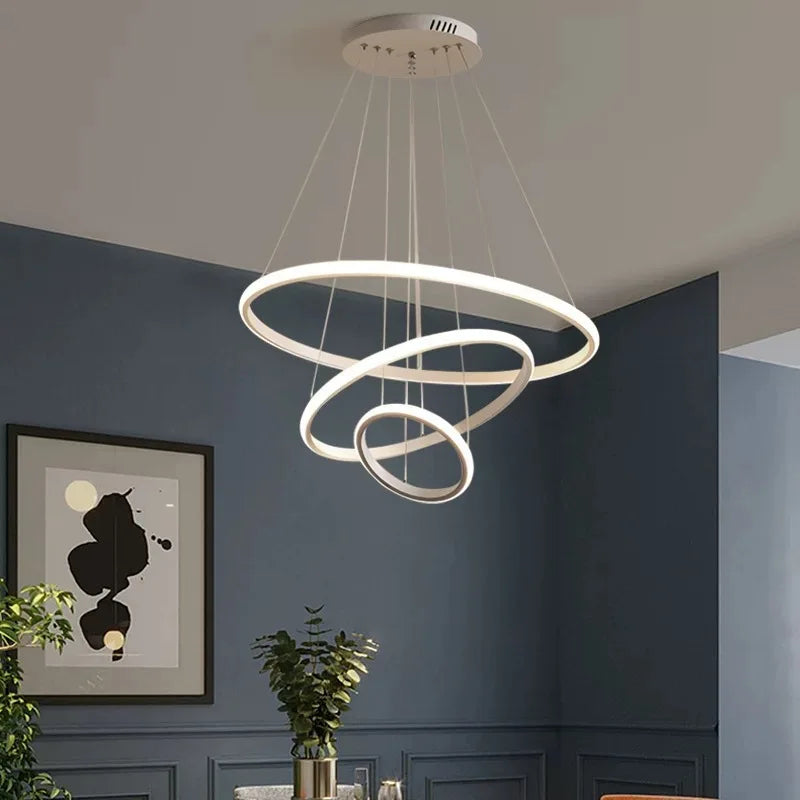 lustre moderne design cercle suspendu pour intérieur élégant