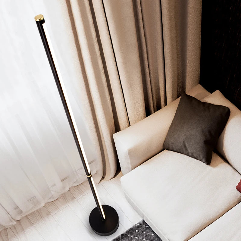 "lampadaire minimaliste luxe rotatif gradation nordique bande"