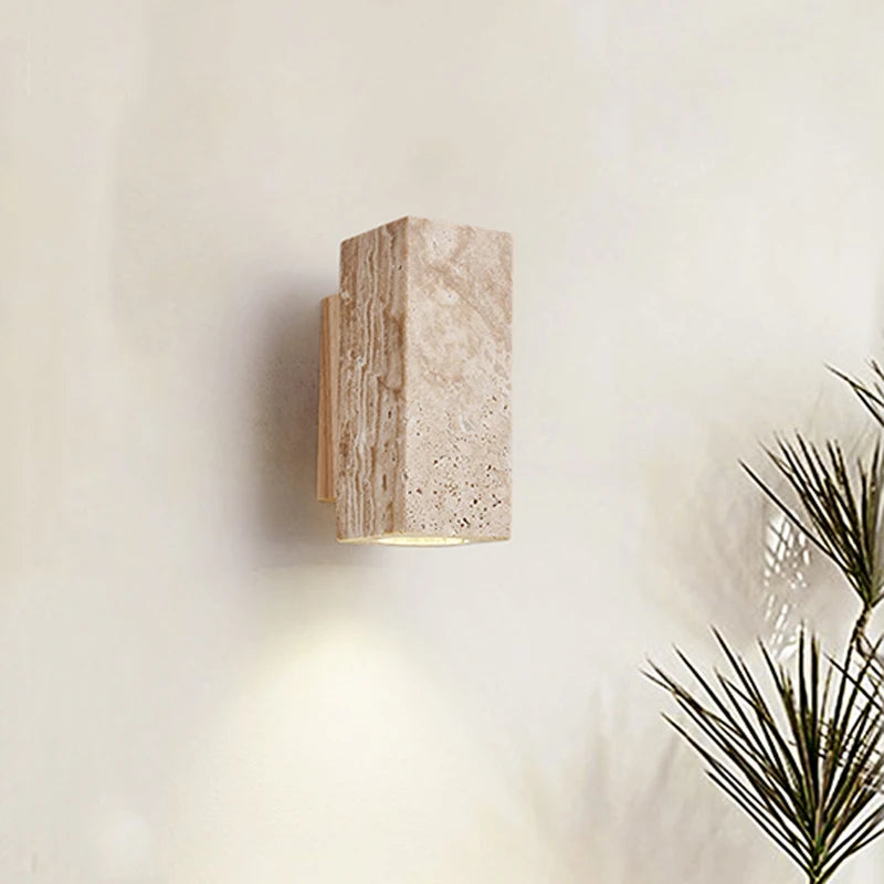 Wabi Sabi – applique murale Led en marbre jaune