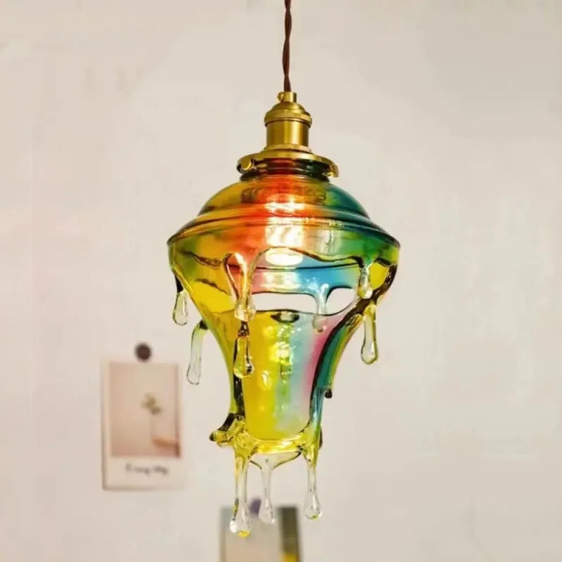 lampe créative gouttelettes de bougie design rétro pour décoration artistique