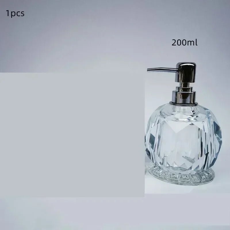 bouteille en verre pour désinfectant et distributeur de savon