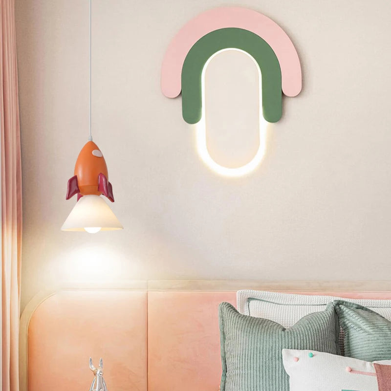 lustre mignon fusée pour éclairage chambre d'enfants décoratif