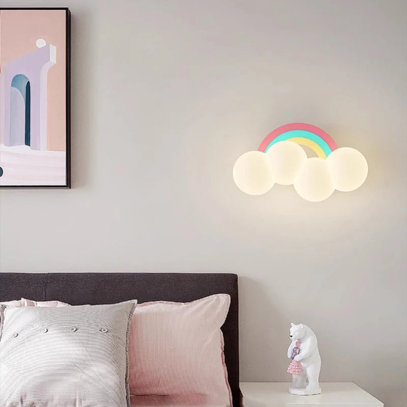 lampe nuage arc-en-ciel led pour enfants créative et chaleureuse