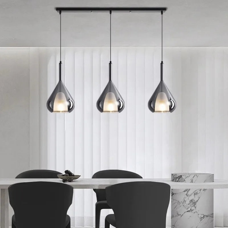 lustre design italien moderne minimaliste en verre
