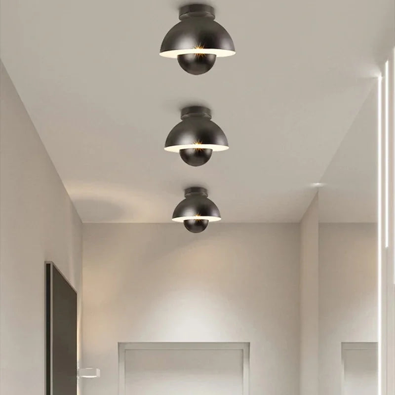 plafonnier led semi-circulaire moderne pour allée balcon escalier