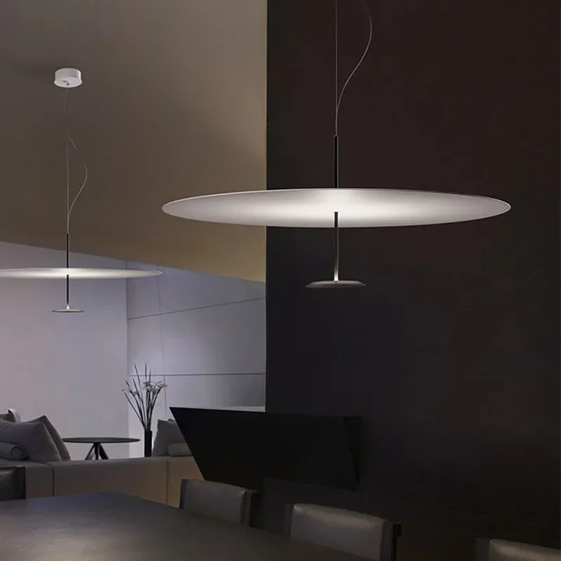 suspension luminaire minimaliste anneau lumières design