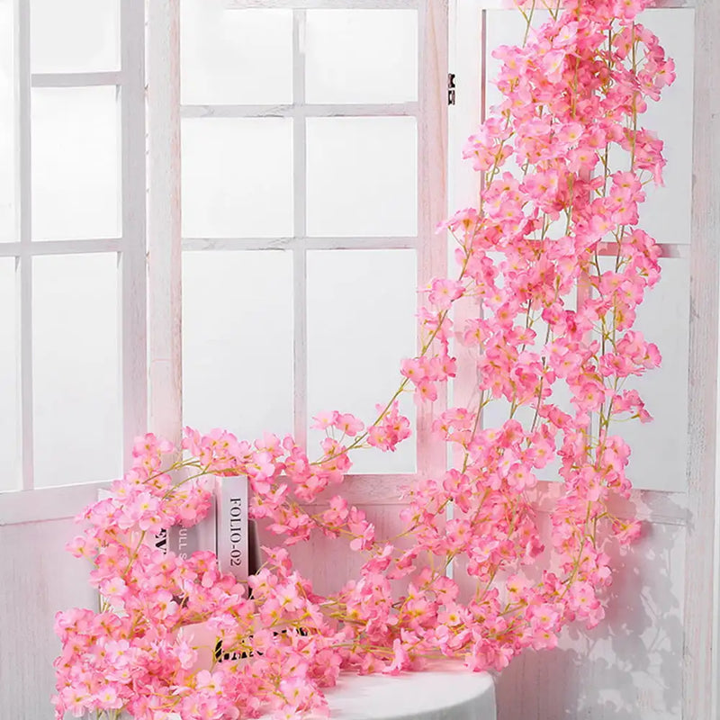 guirlande de fleurs artificielles pour décoration de mariage et intérieur