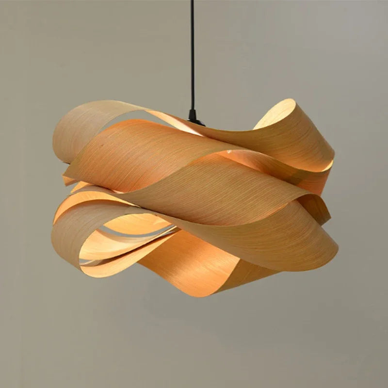 suspension en peau de bois créative d'asie du sud-est moderne et simple