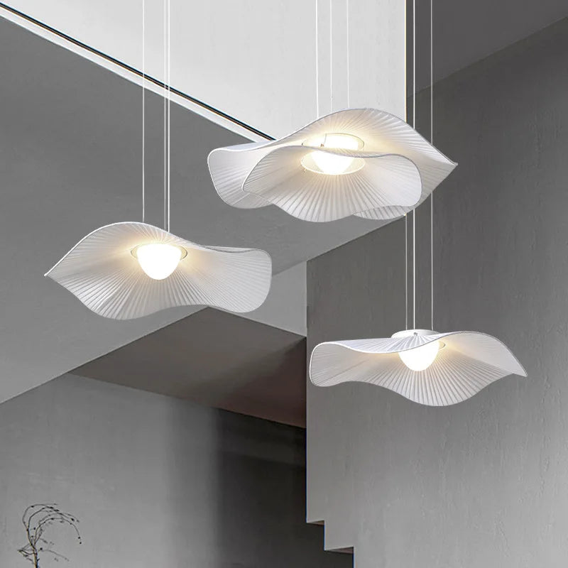 lustre nordique design lotus éclairage led moderne pour intérieur