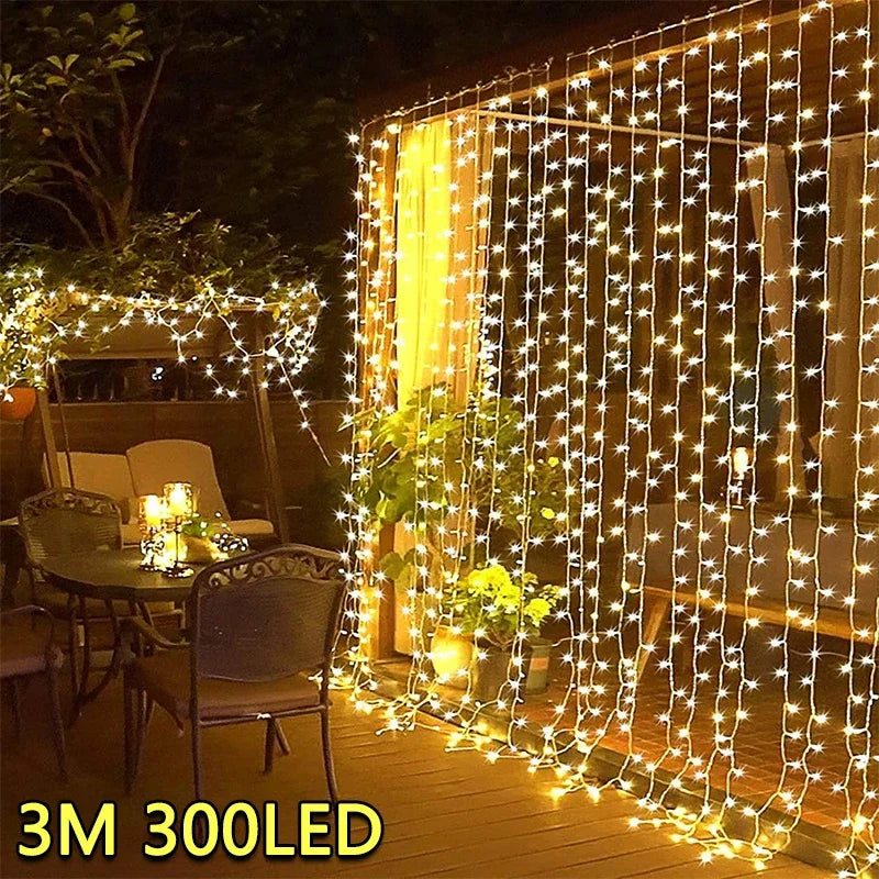 guirlande lumineuse rideau led usb pour décorations festives et célébrations