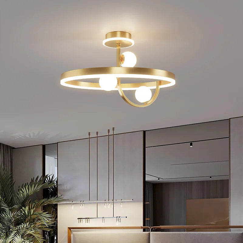 plafonnier led moderne en fer design nordique décoratif pour intérieur