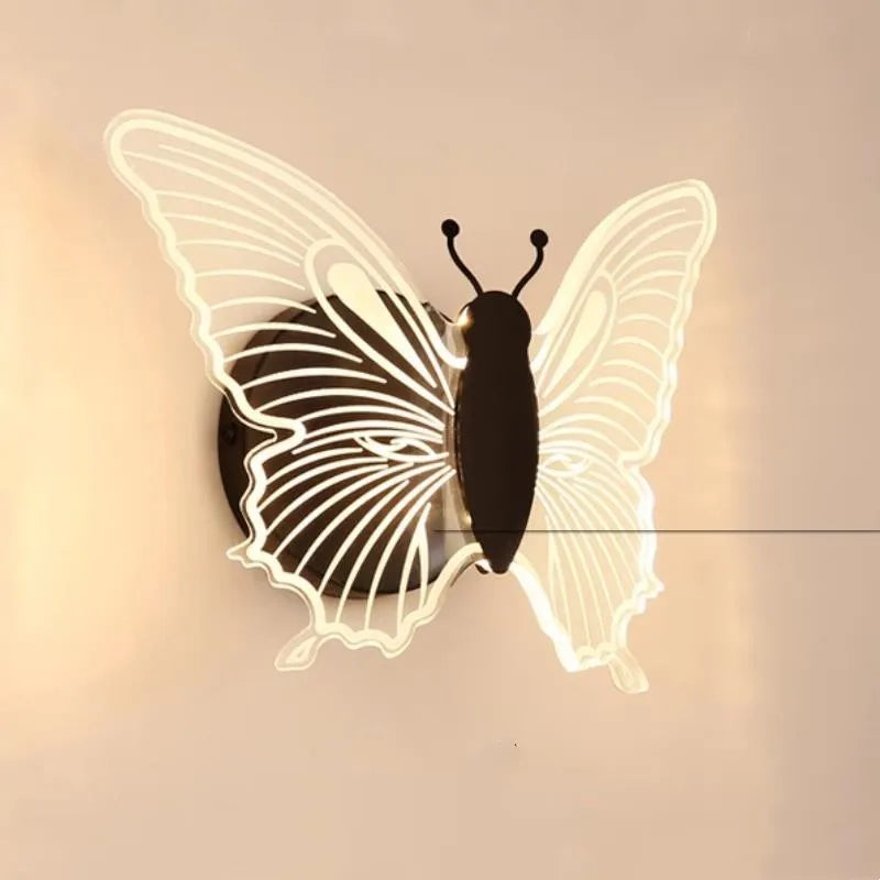 applique murale LED papillon pour chambre d'enfant décoration murale