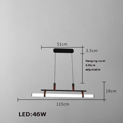 lustre minimaliste à led tendance pour éclairage moderne