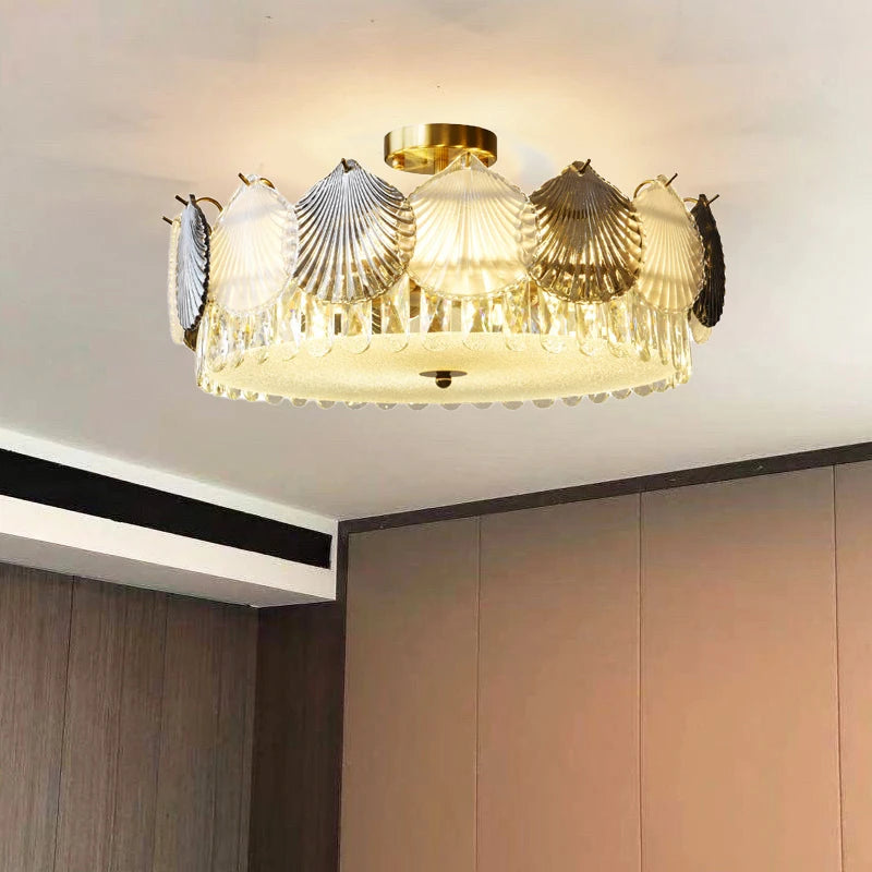 lustre design moderne cristal français led créatif