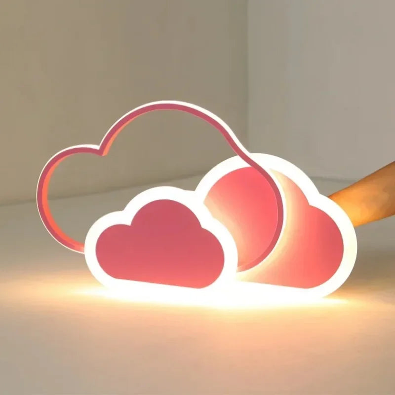 plafonnier led nuage dessin animé style nordique minimaliste enfant