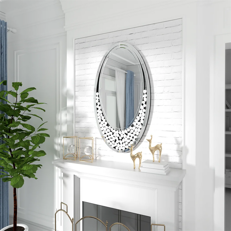 miroir décoratif ovale en forme de larme pour intérieur