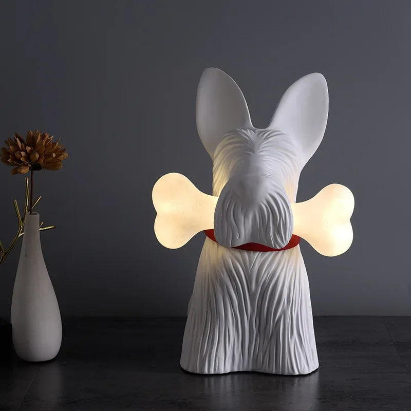 lampe de bureau en résine chien dessin animé décoration intérieure enfant