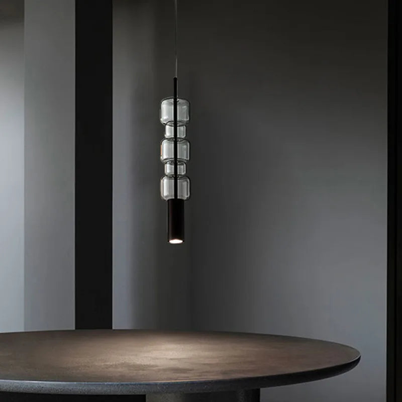 suspension moderne en verre et métal doré pour intérieur