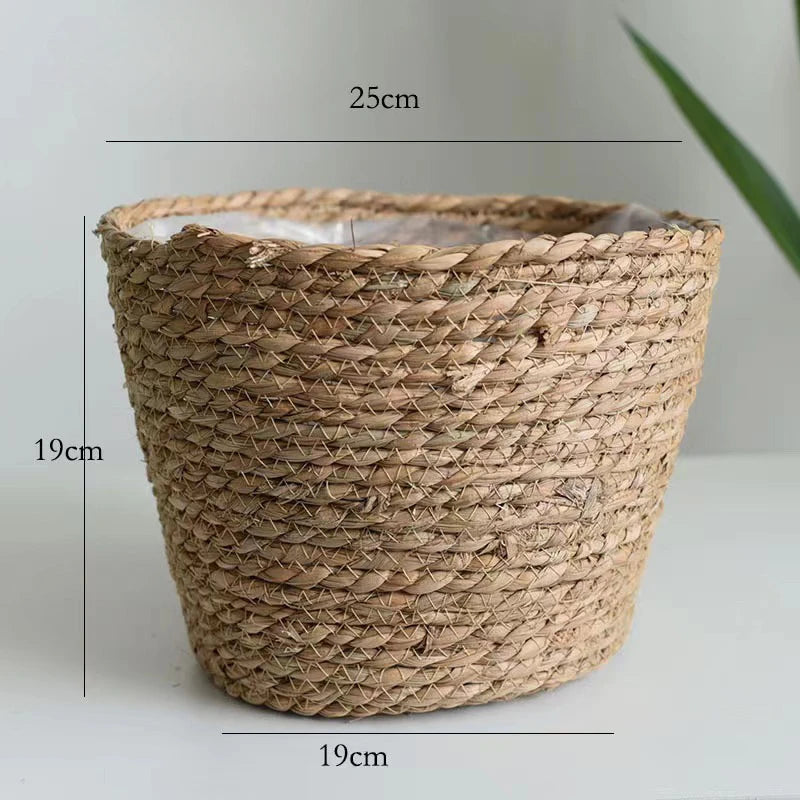 panier tissé à la main pour jardinage et rangement décoratif