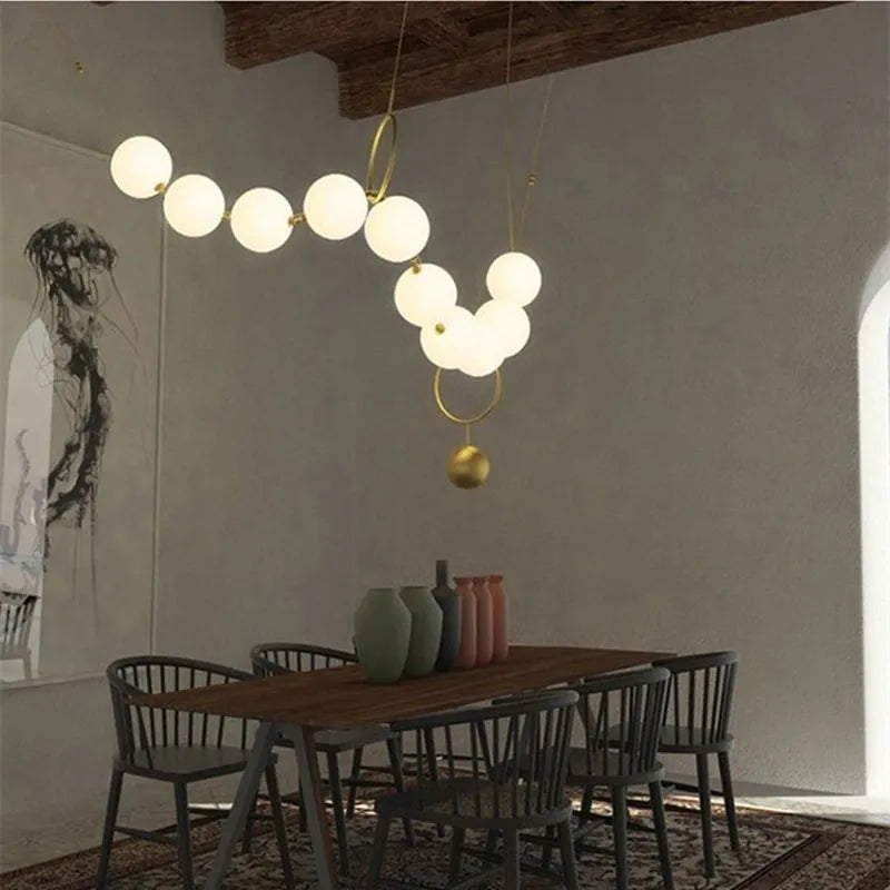 lustre nordique led acrylique pour décoration de maison