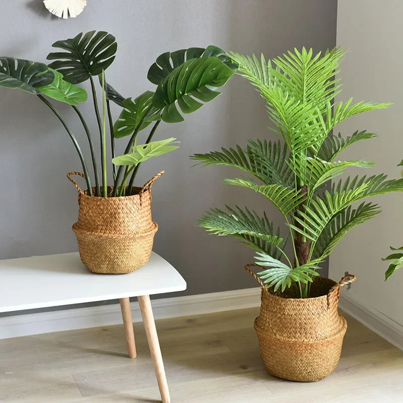 panier en osier pour rangement et décoration jardin