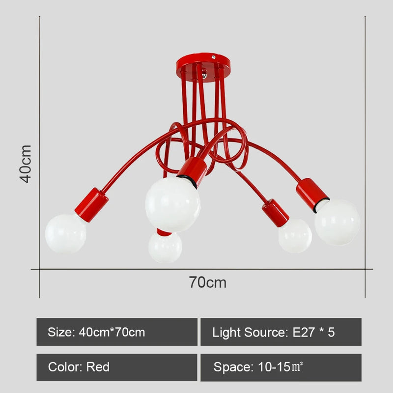 lustre sputnik moderne style industriel pour intérieur élégant