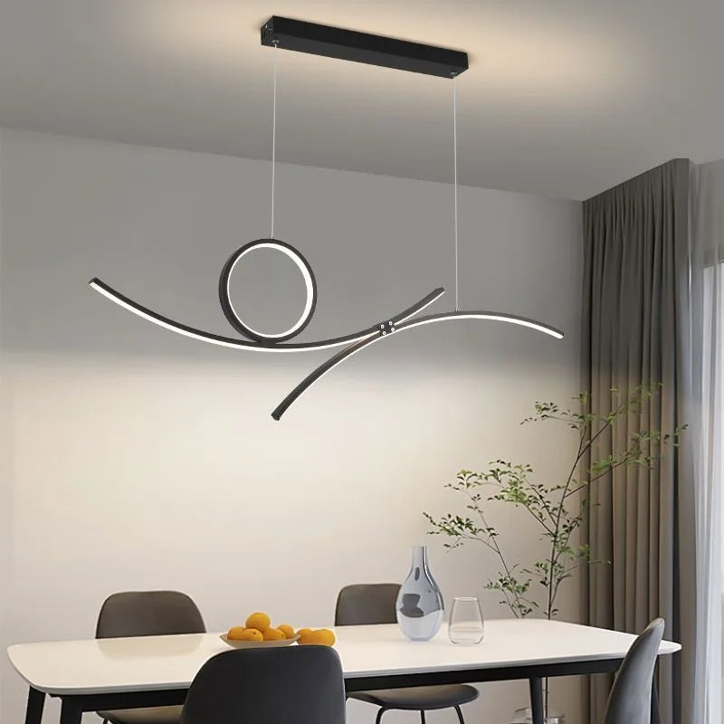 plafonnier led moderne design ondulé pour intérieur tendance 2024