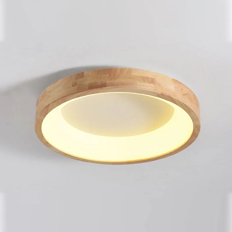 lustre moderne en bois et lumières led décoratives pour intérieur