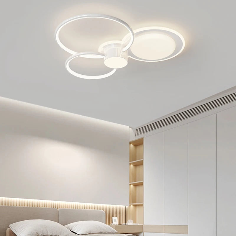 plafonnier led moderne avec anneau créatif pour intérieur décoratif