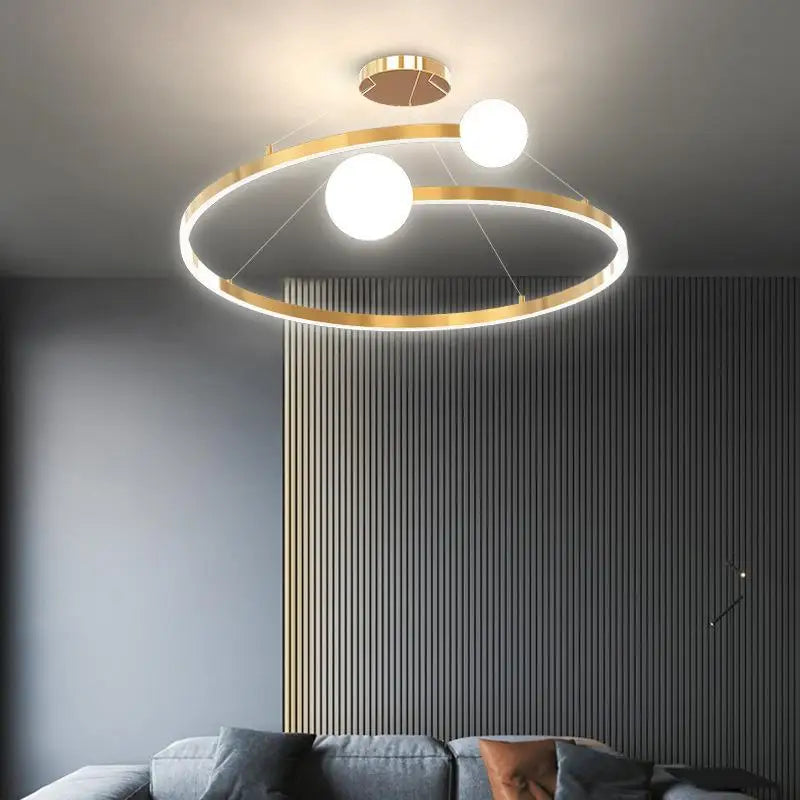 lustre nordique design minimaliste éclairage créatif incurvé