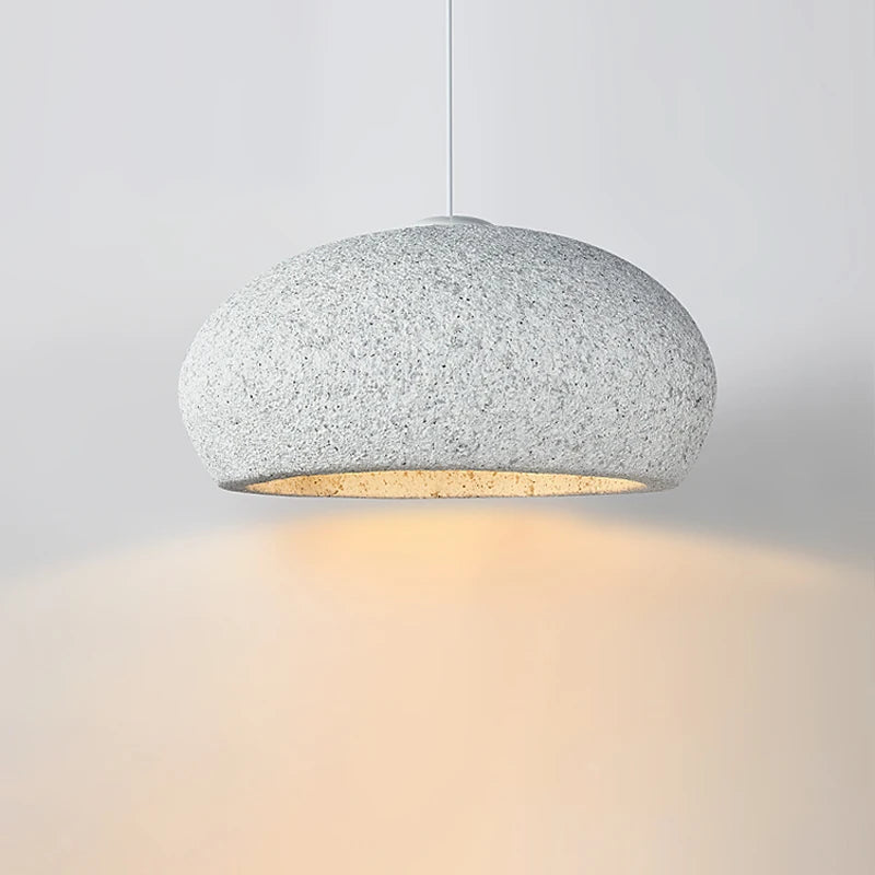 lustre moderne en résine suspension minimaliste nordique wabi-sabi