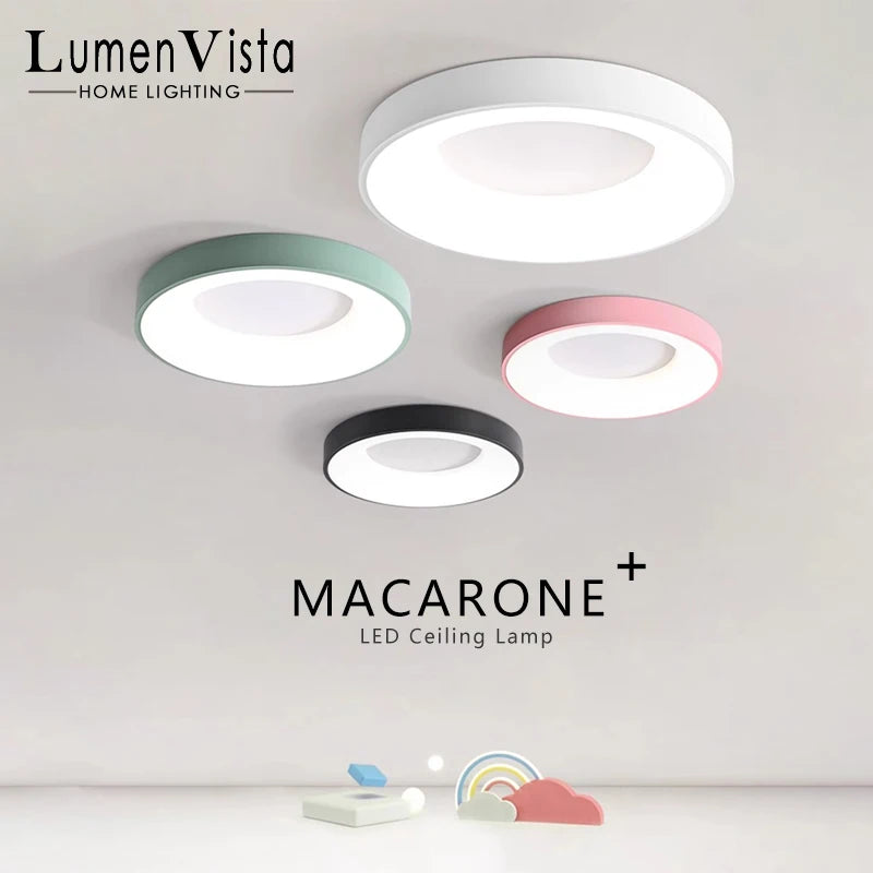 plafonnier led moderne macaron nordique simple circulaire