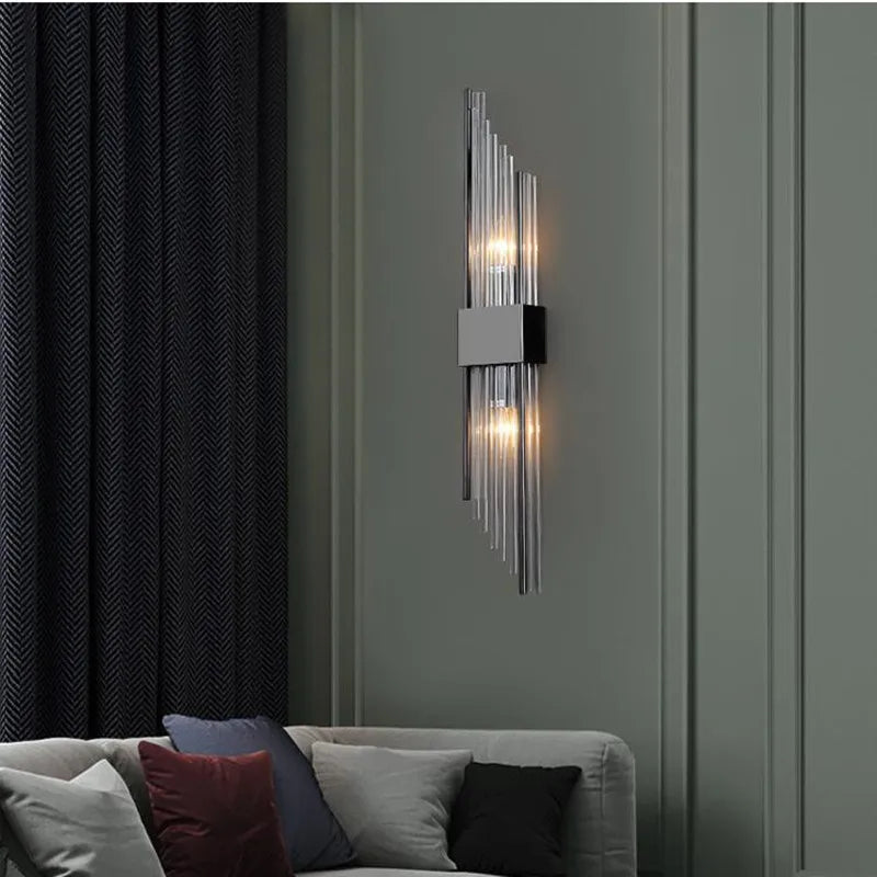 applique murale led en cristal luxe design nordique pour intérieur élégant